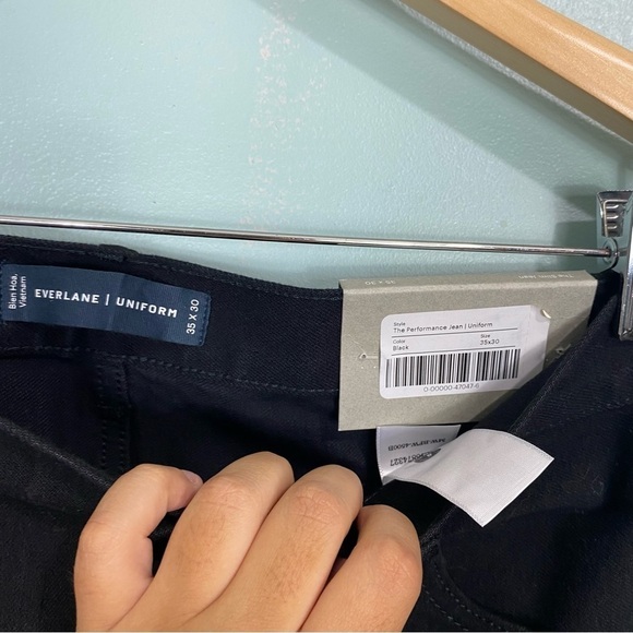 Everlane The‎ Slim Performance Jean Black Sz 35X30 - Picture 2 of 5